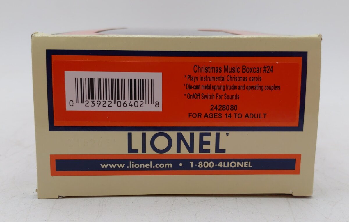 Lionel 2428080 O 2024 Christmas Music Boxcar