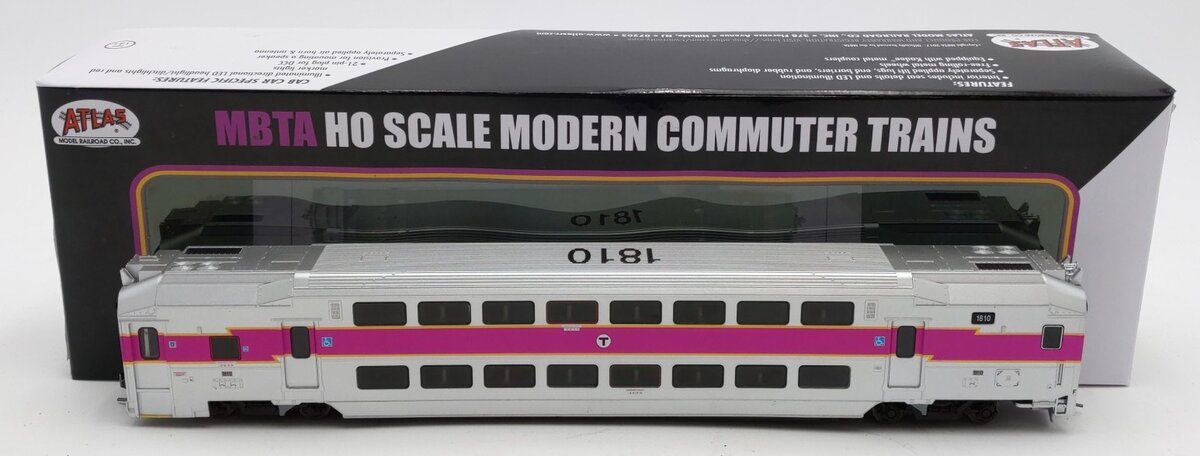 Atlas 20004838 HO Scale MBTA Multi-level Cab Car #1810 – Trainz