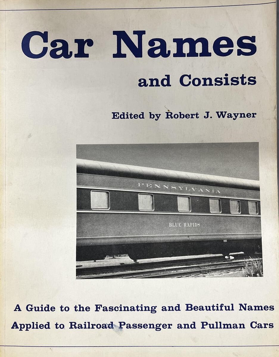 Car Names and Consists paperback VG