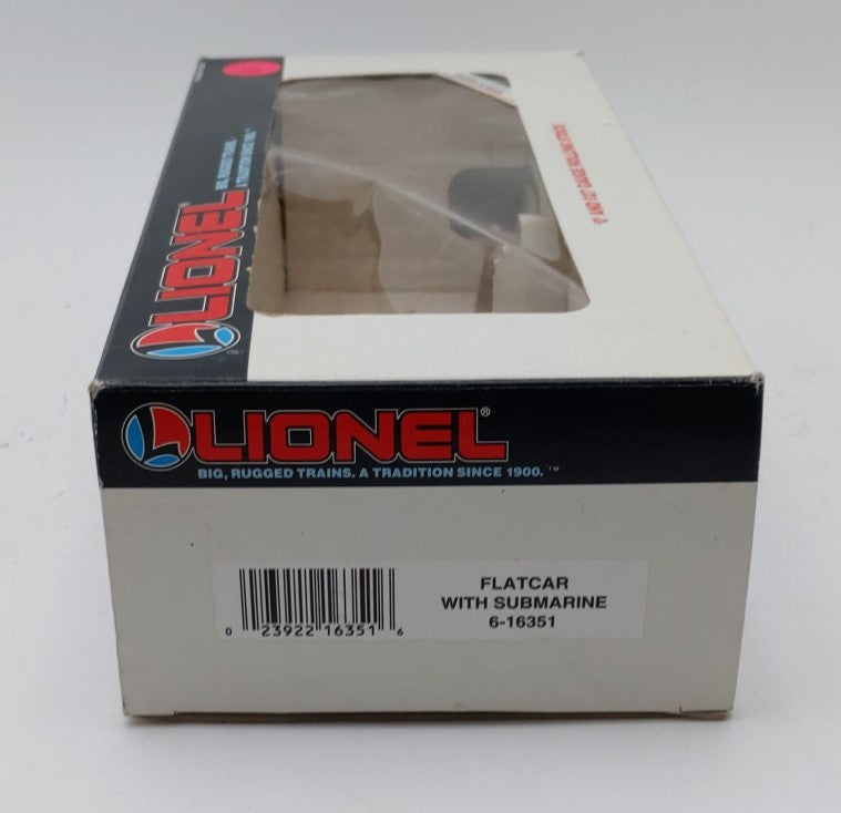 Lionel 6-16351 O Gauge Lionel Lines Flatcar with Navy Submarine LN/Box