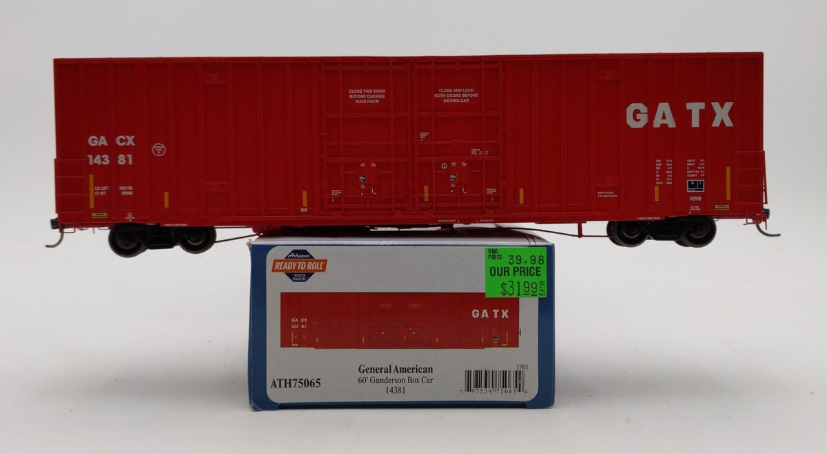 Athearn 75065 HO GACX RTR 60' Gunderson DD Hi-Cube Box #14381