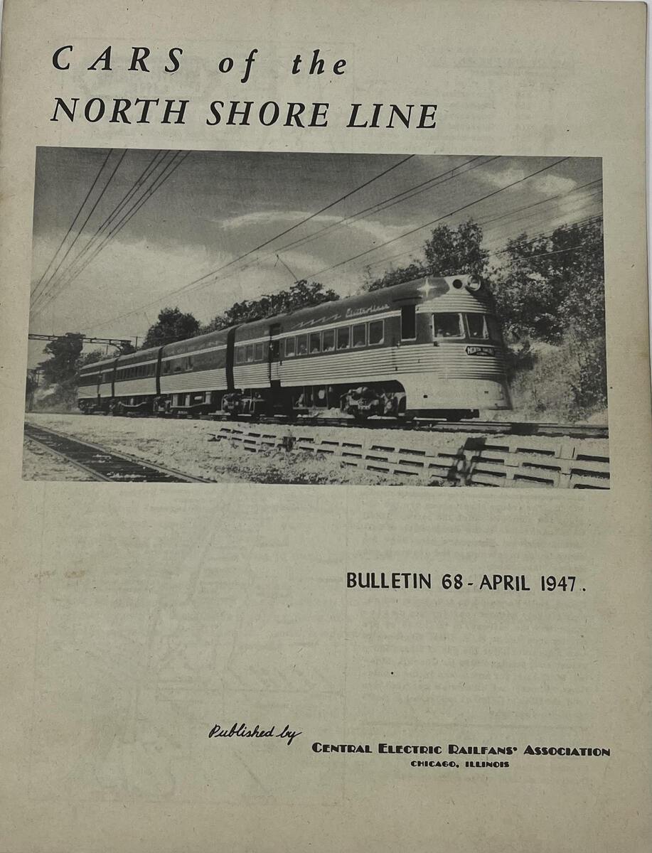 Cars of the North shore line bulletin 68 April paperback book by George Krambles VG