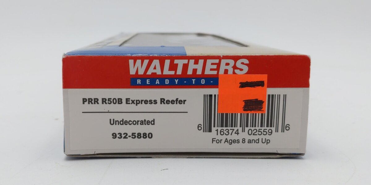 Walthers 932-5880 HO Undecorated PRR R50B Express Reefer EX/Box