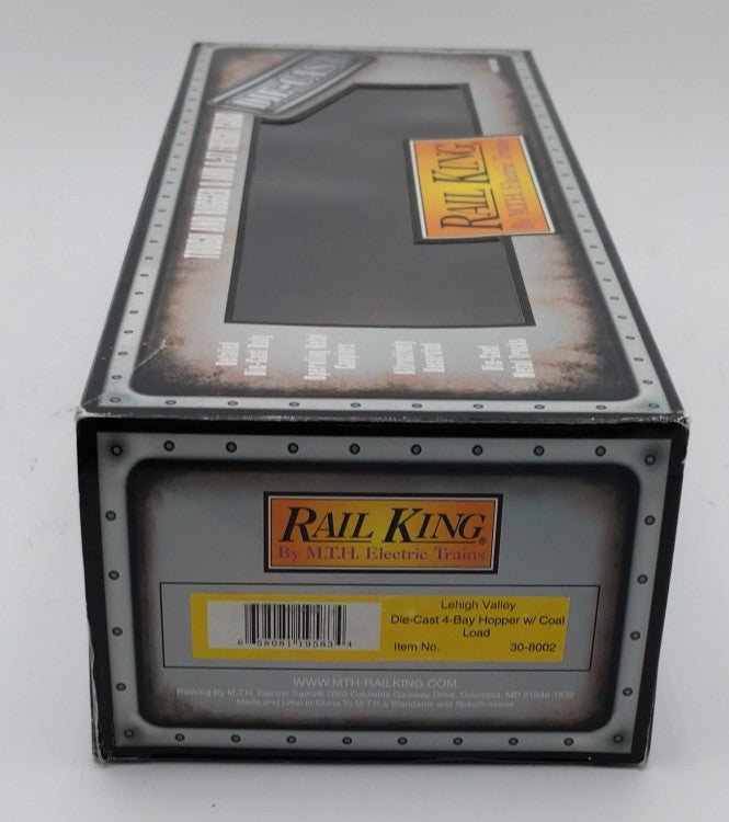 MTH 30-8002 O Gauge Lehigh Valley Diecast 4-Bay Hopper #25471 w/Coal Load LN/Box