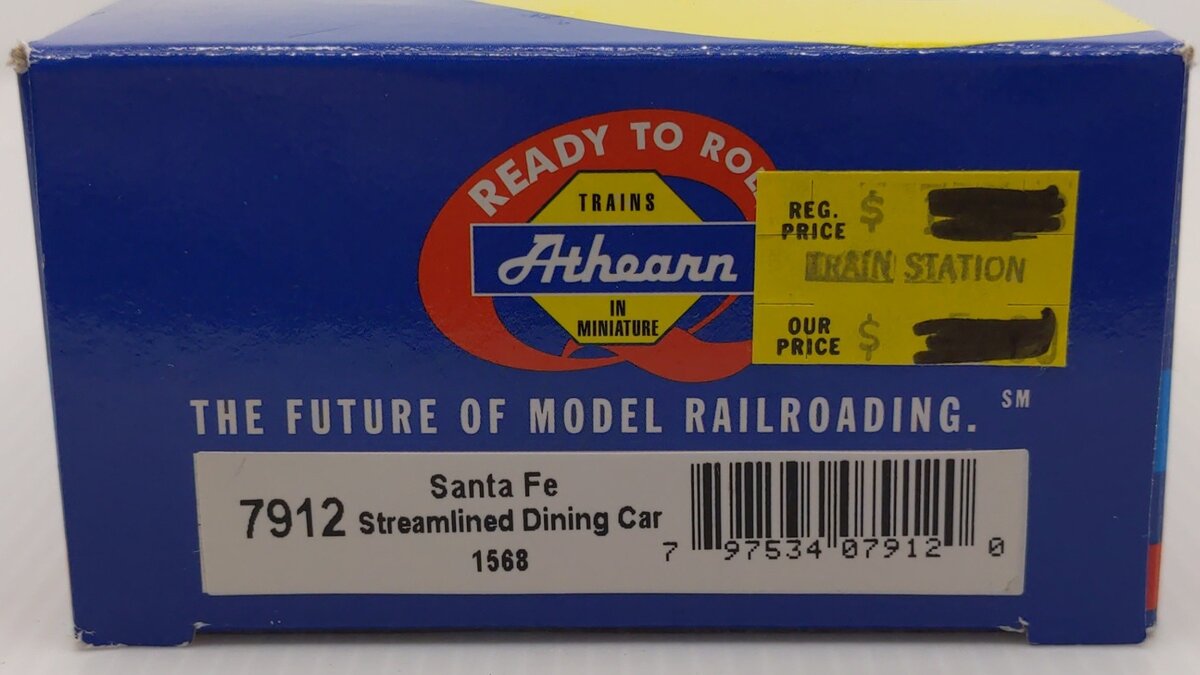 Athearn 7912 HO Scale Santa Fe Streamlined Diner Car #1568