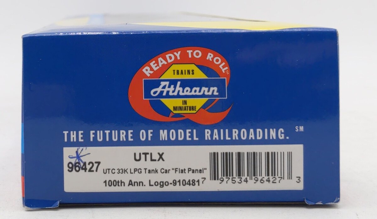 Athearn 96427 HO Scale UTLX 33,000 Gallon Flat Panel Tank Car #910481