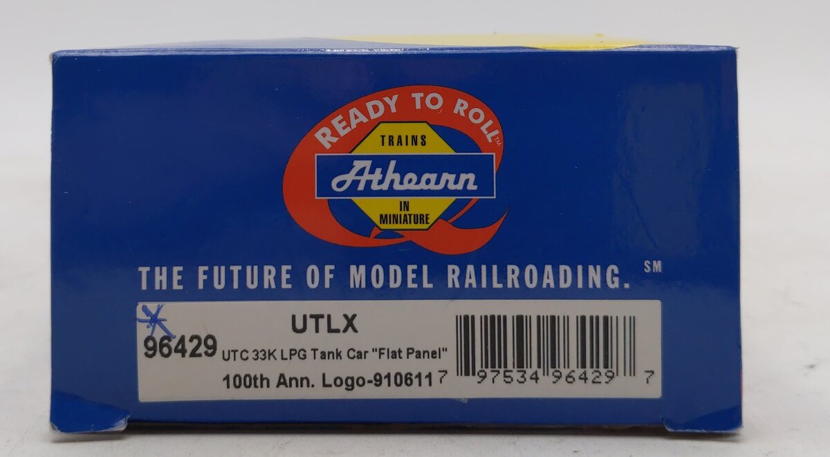 Athearn 96429 HO UTLX/100th 33.9K LPG Flat Side Tank Car #910611