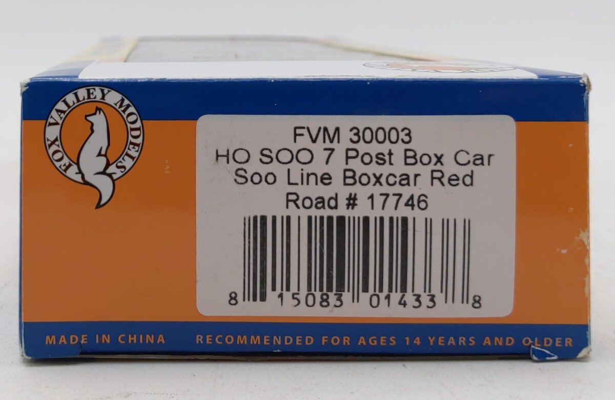 Fox Valley Models 30003 HO Scale SOO/Boxcar Red 7 Post Box #17746