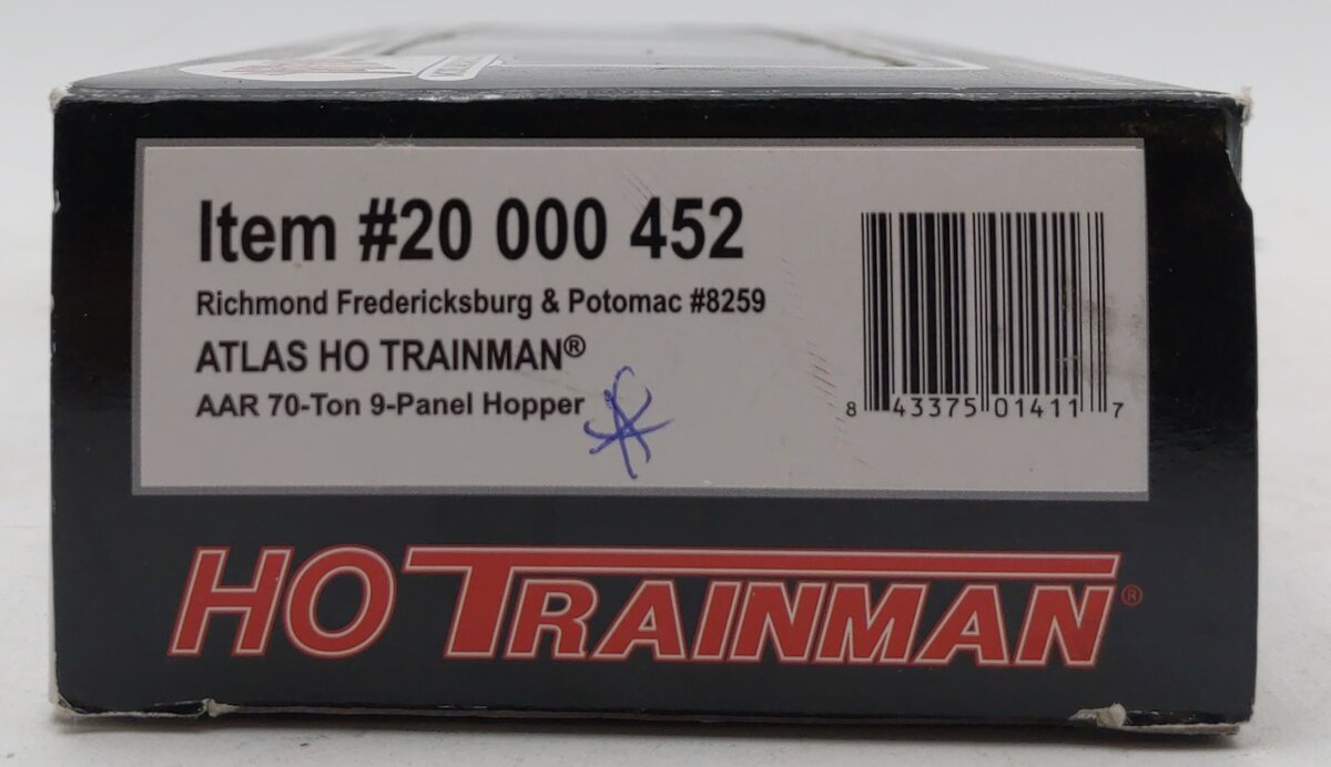 Atlas 20000452 HO RF&P 70T 3-Bay Hopper #8259
