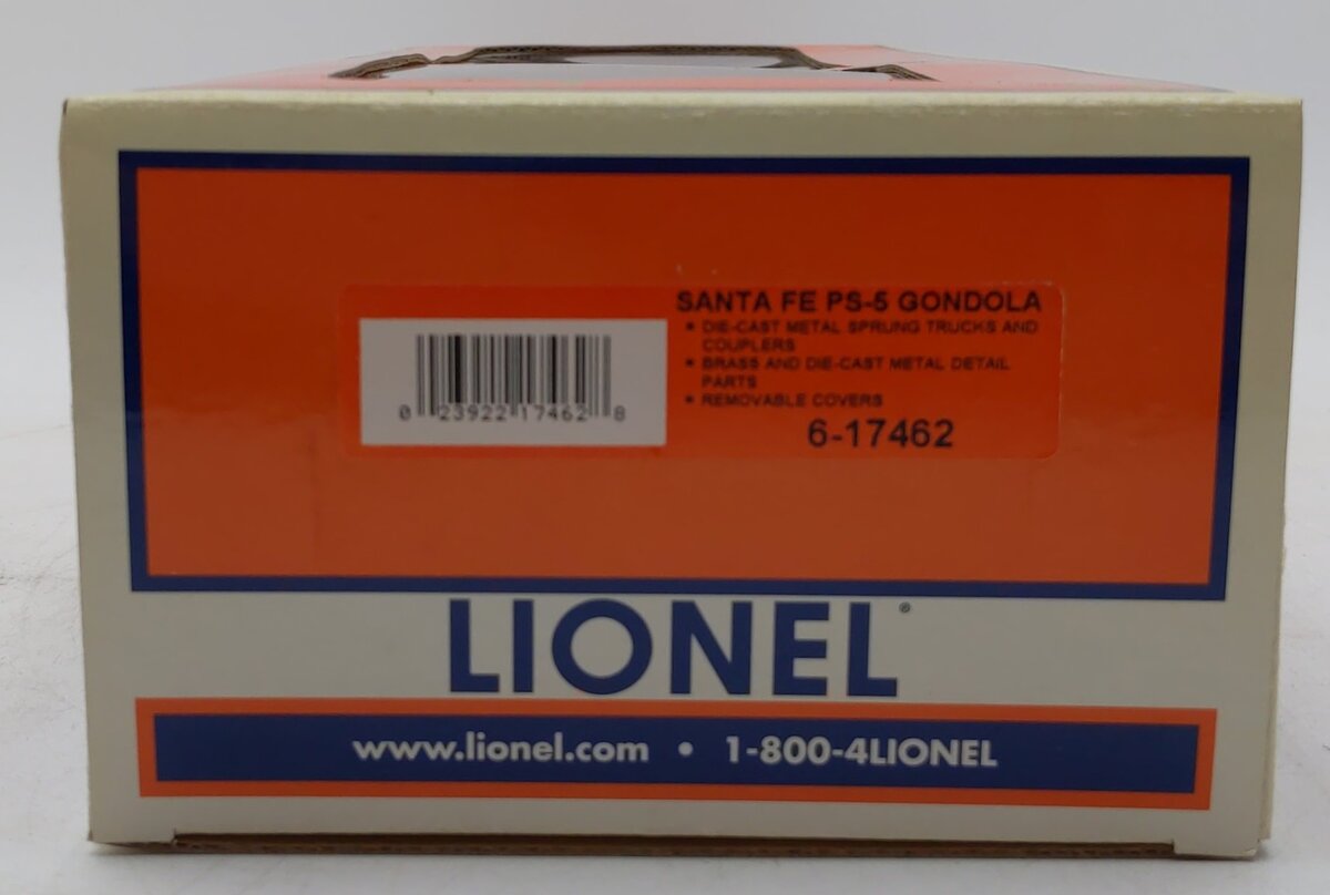 Lionel 6-17462 O Gauge Santa Fe PS-5 Gondola #167340