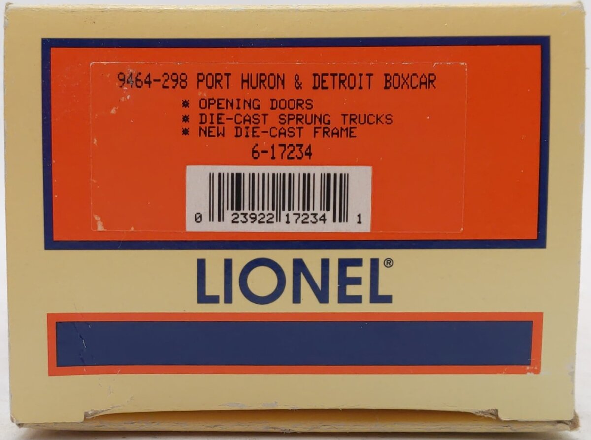 Lionel 6-17234 O Gauge Port Huron & Detroit Boxcar #9464 LN/Box
