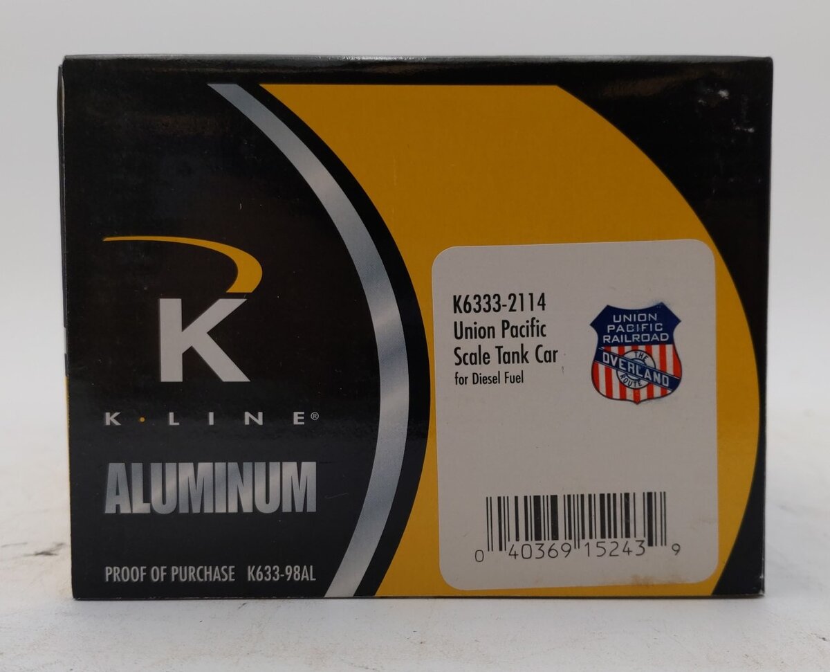 K-Line K6333-2114 O Gauge Union Pacific Tank Car #661968 LN/Box