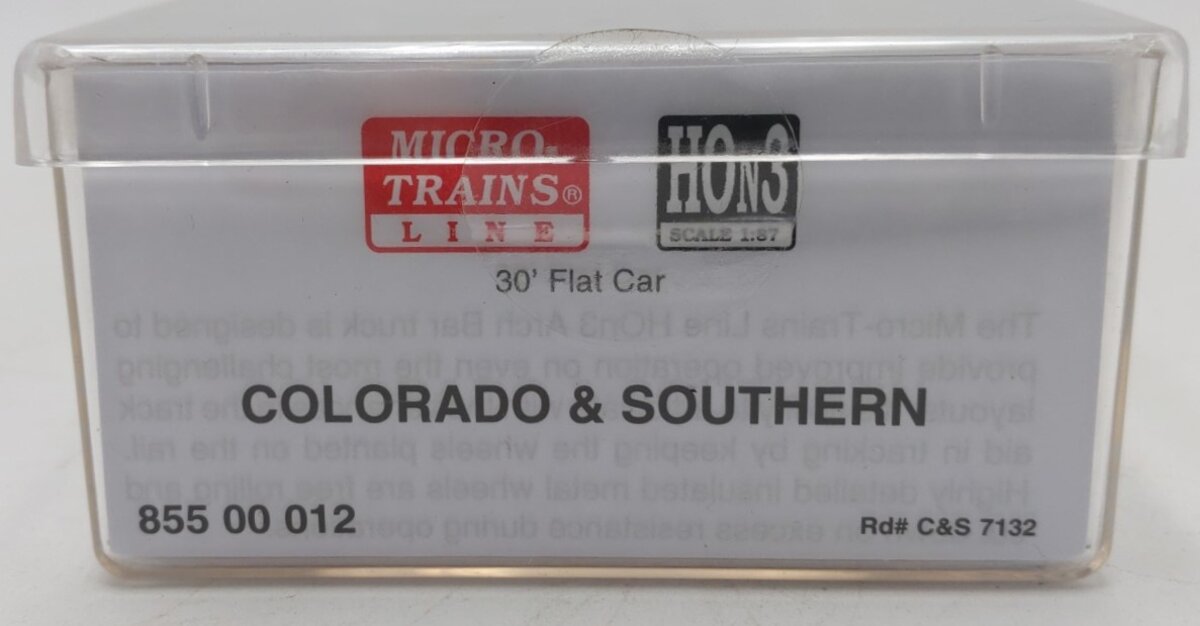 Micro-Trains 85500012 HOn3 Colorado & Southern 30' Flatcar #7132 LN/Box