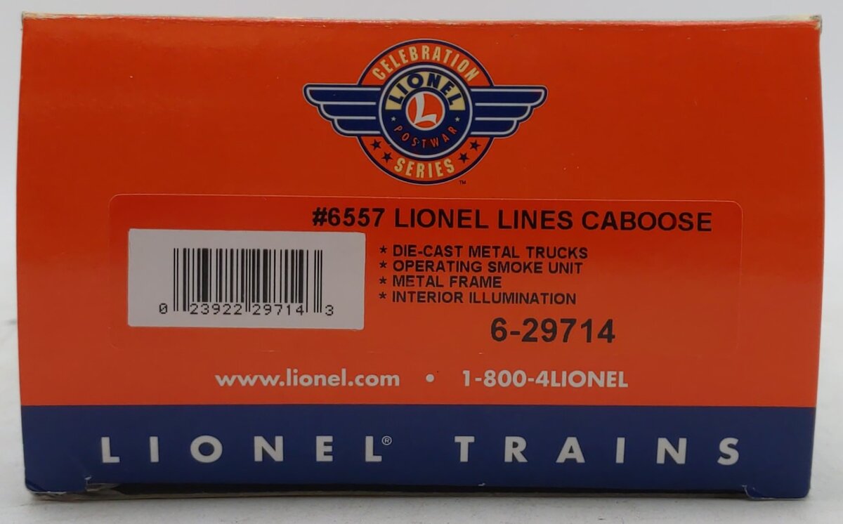 Lionel 6-29714 O Gauge PWC Lionel Lines Smoking Caboose #6557 LN/Box