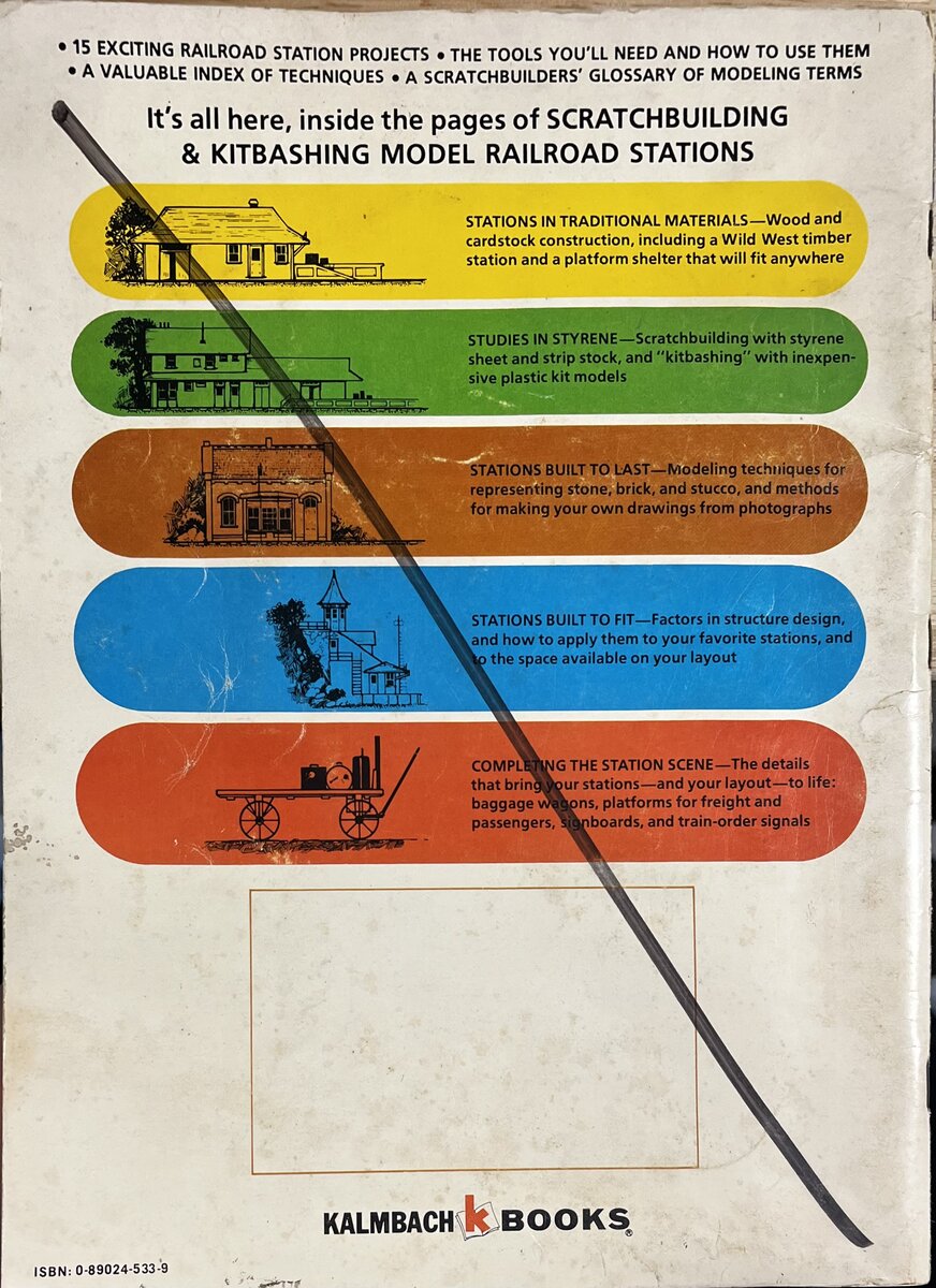 Scratchbuilding and Kitbashing Model Railroad Stations Paperback Book Bob Hayden