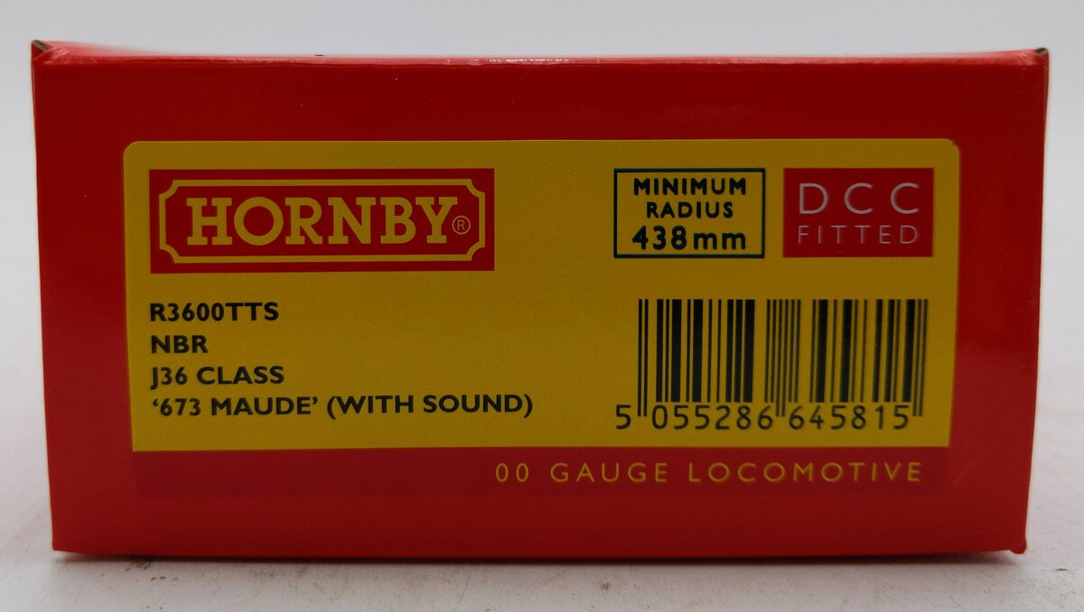 Hornby R3600TTS OO NBR Maude J36 Class 0-6-0 Era 7 Steam Locomotive #673
