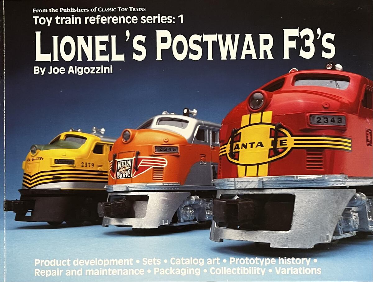 Lionel's Postwar F3's Paperback Book Joe Algozzini , Manny Piazza, Frank Piazza EX