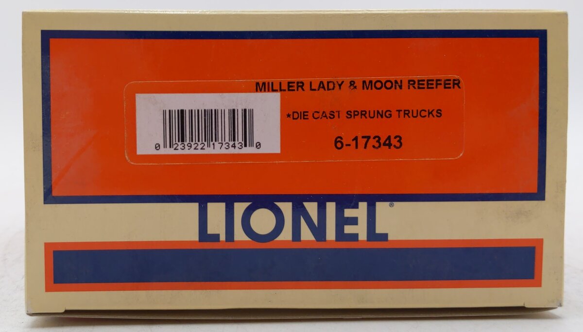 Lionel 6-17343 O Gauge Miller High Life Lady & Moon Refrigerator Car LN/Box