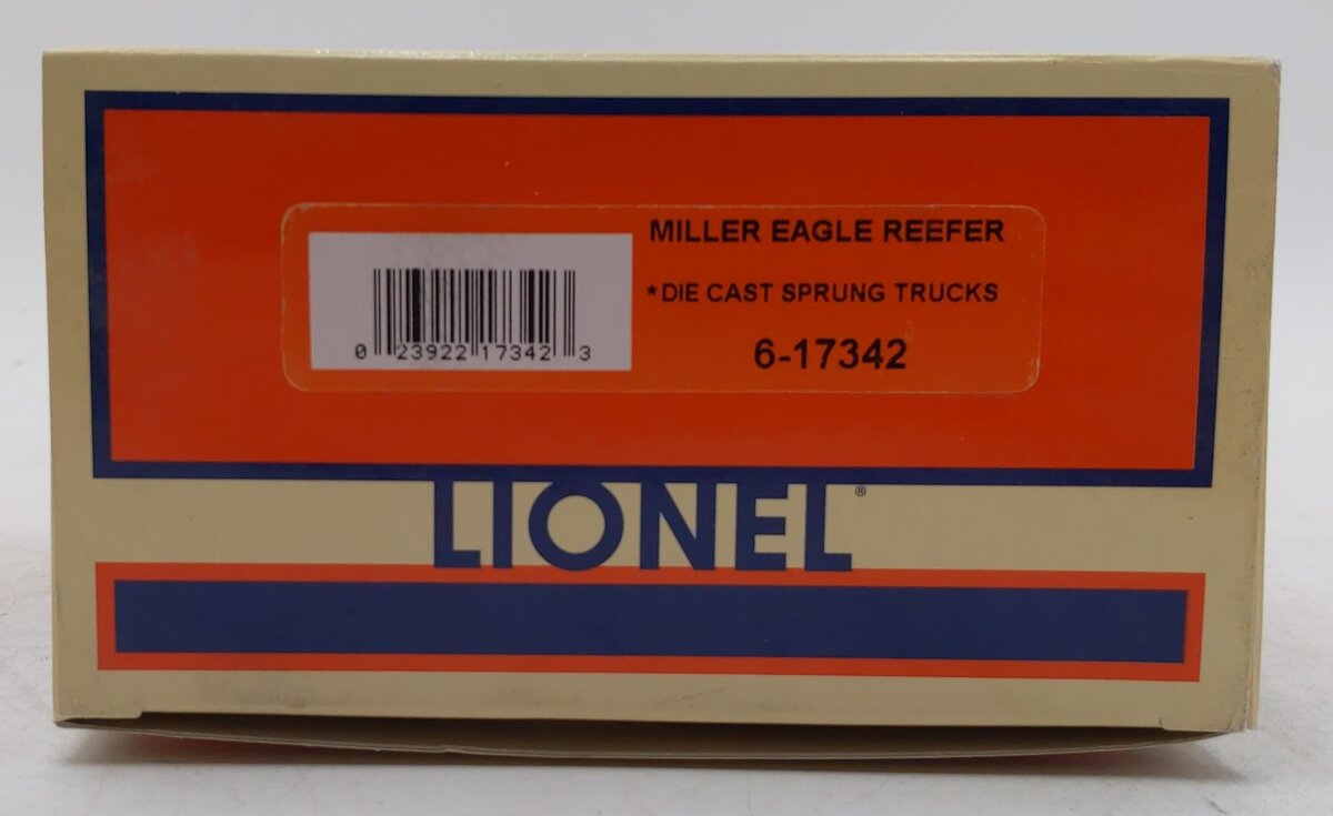 Lionel 6-17342 O Gauge Miller Eagle Reefer #93186 LN/Box
