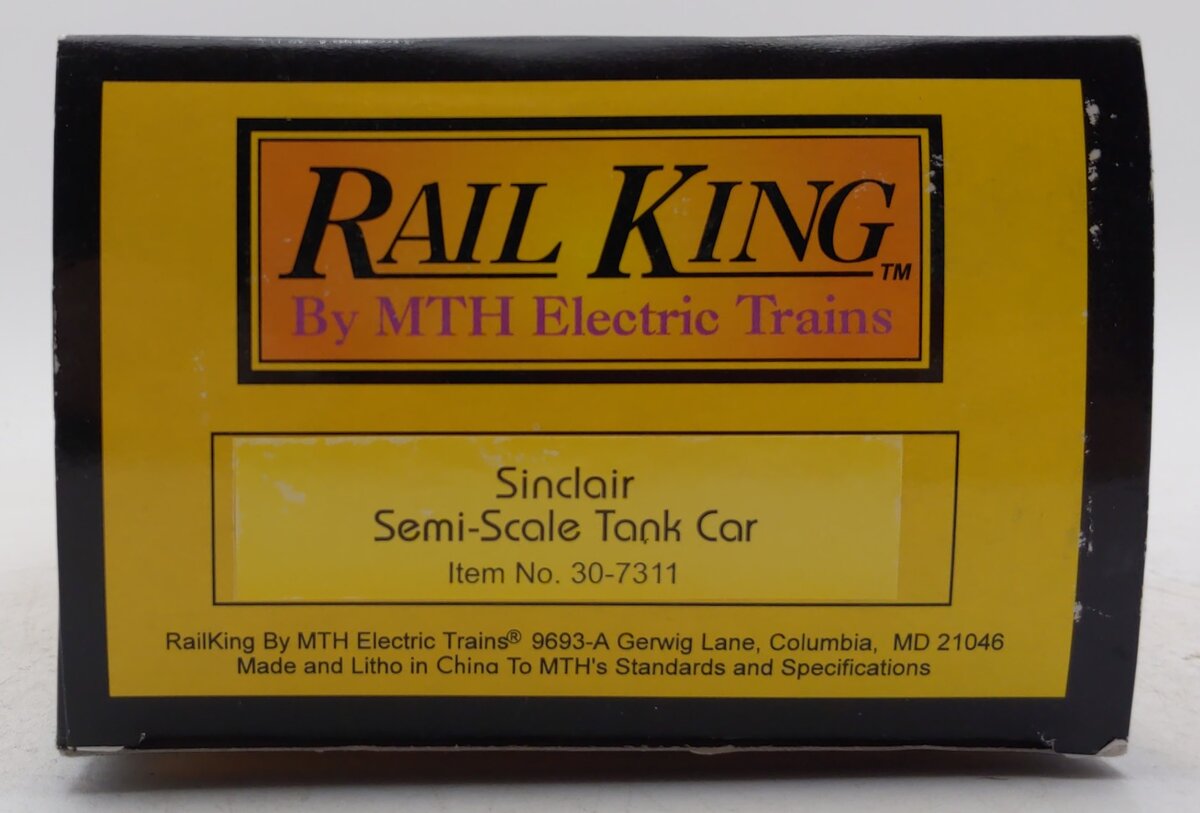 MTH 30-7311 O Gauge Sinclair Single Dome Tank Car #9131 LN/Box