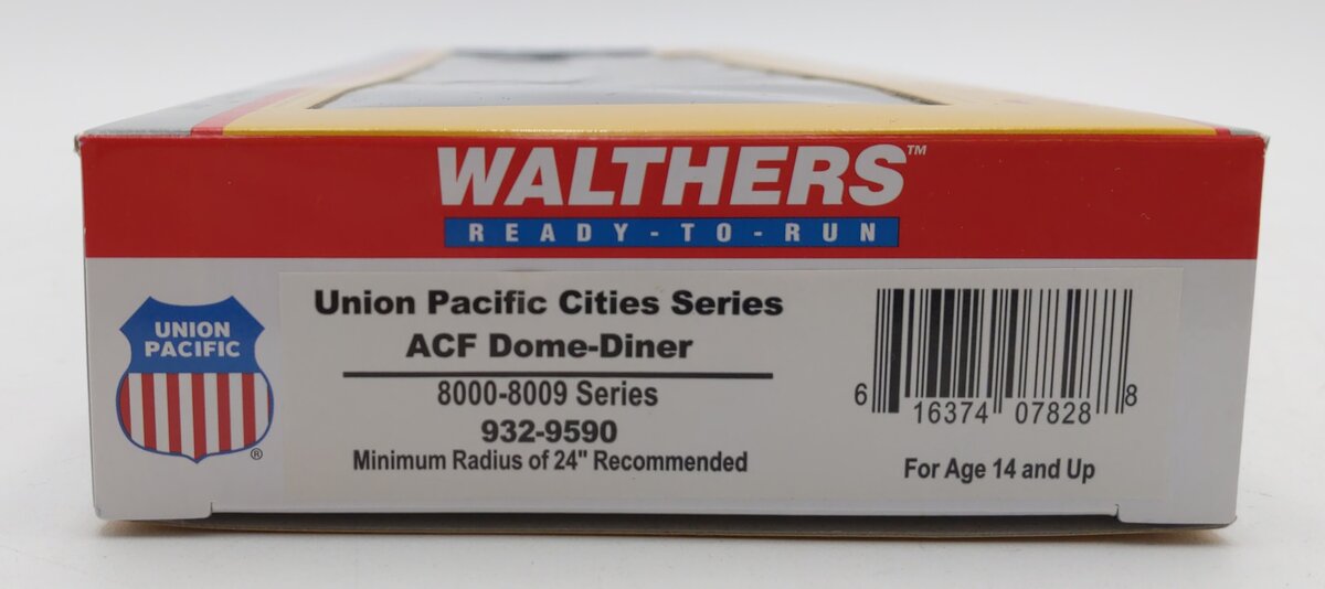 Walthers 932-9590 HO Scale Union Pacific Cities Series ACF Dome-Diner LN/Box