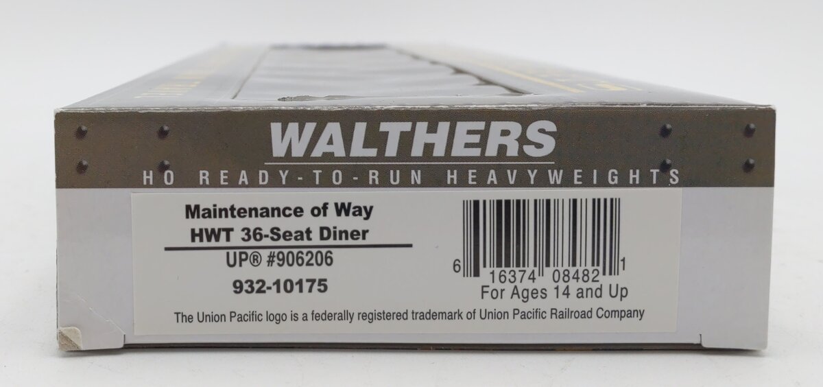 Walthers 932-10175 HO Union Pacific MOW Heavyweight 36-Seat Diner Car #906206 LN/Box