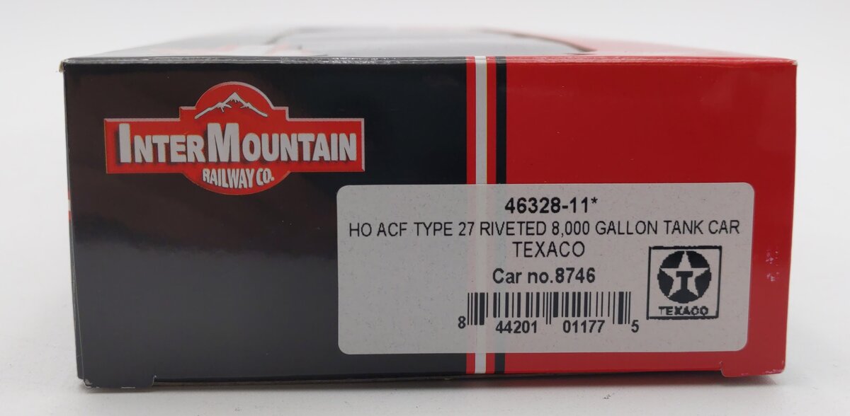 InterMountain 46328-11 HO Scale Texaco ACF Riveted 8,000 Gallon Tank Car #8746 LN/Box