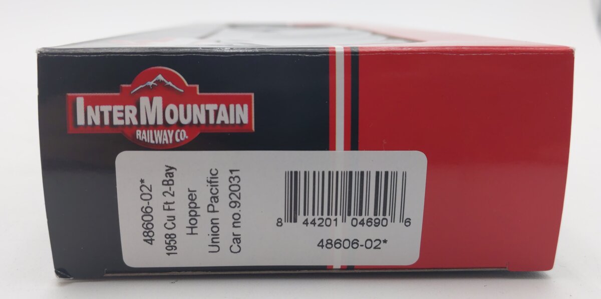 InterMountain 48606-02 HO Scale Union Pacific 1958 CuFt 2-Bay Hopper #92031 LN/Box