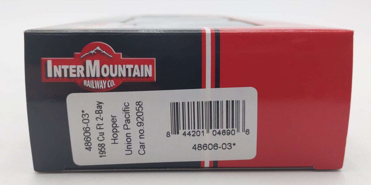 InterMountain 48606-03 HO Scale Union Pacific 1958 Cu. Ft. 2 Bay Hopper #92058