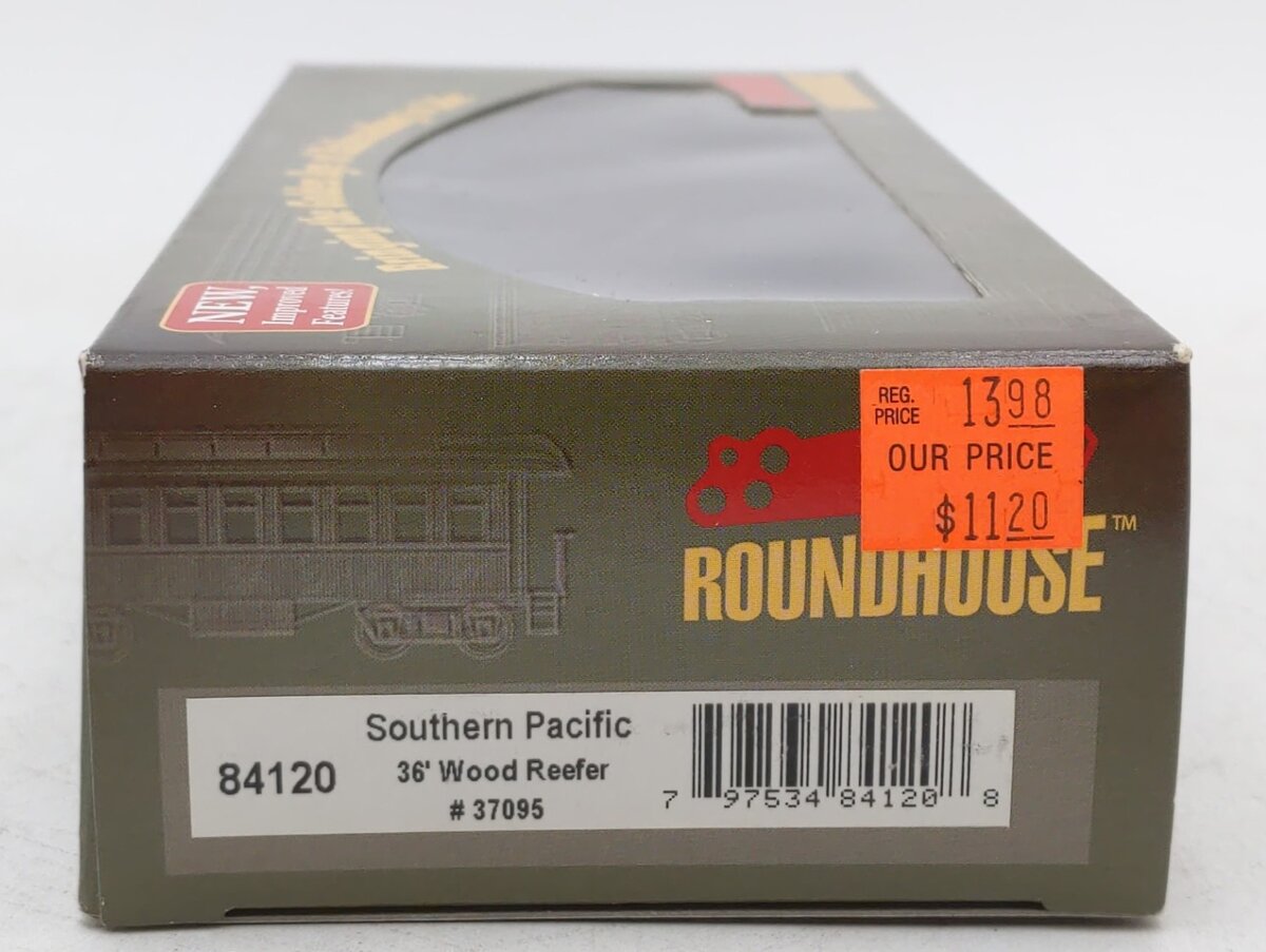 Roundhouse 84120 HO Southern Pacific/Ogden 36' Old Time Wood Reefer #37095