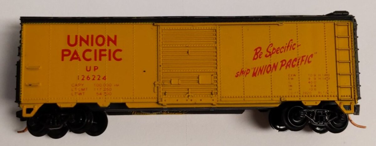 Con-Cor 100105 N Scale Union Pacific 40' Steel Boxcar #126224