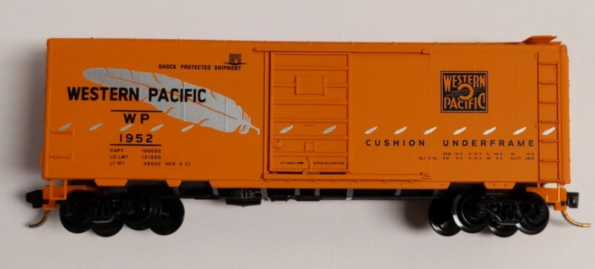 Micro-Trains 02000506 N Western Pacific 40' Standard Single Door Boxcar #1952 LN/Box