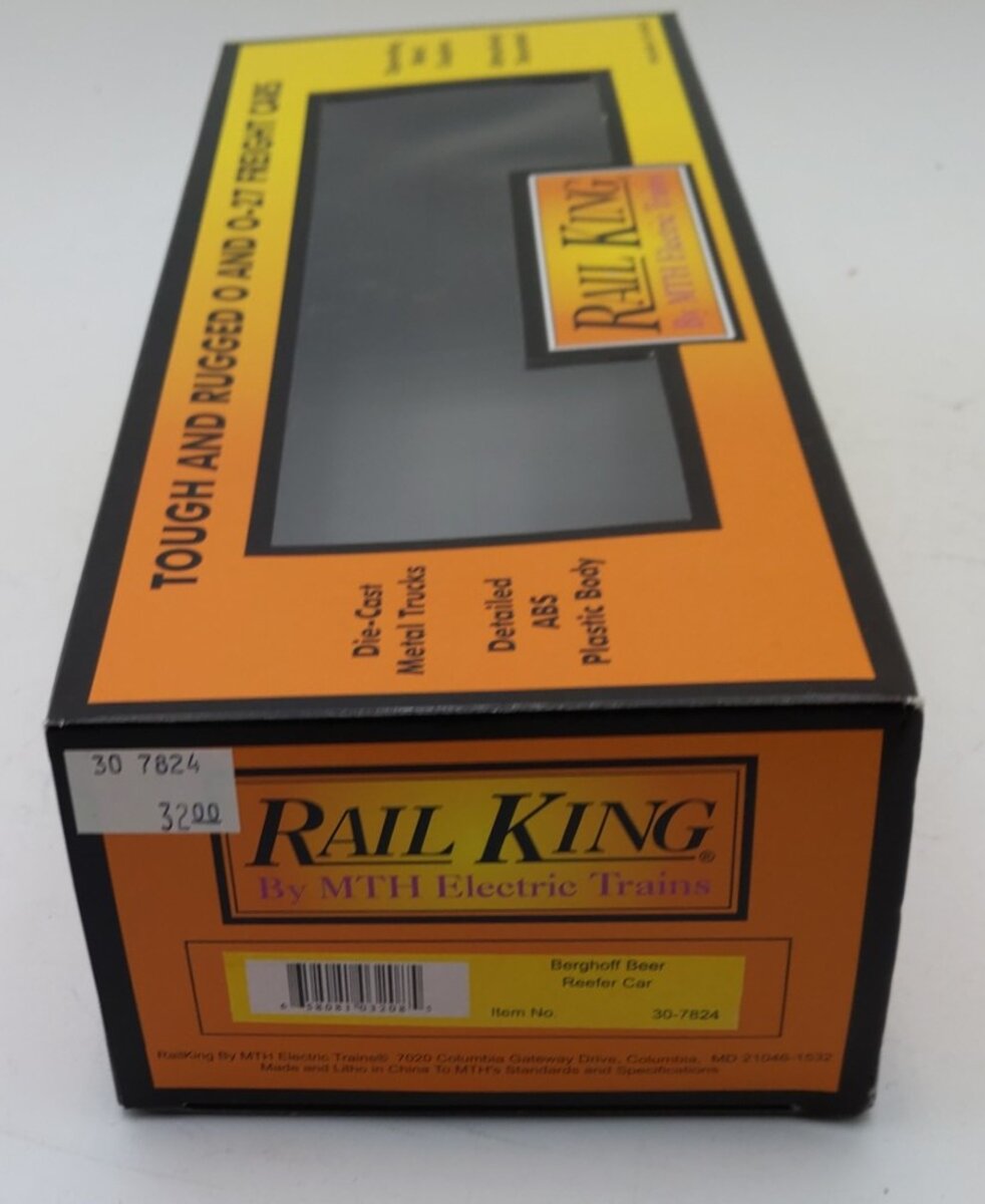 MTH 30-7824 O Berghoff Beer Reefer #120814 EX/Box