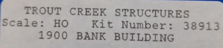 Classic Miniatures CM-18 HO Scale Bank Building 1900 Craftsman Kit