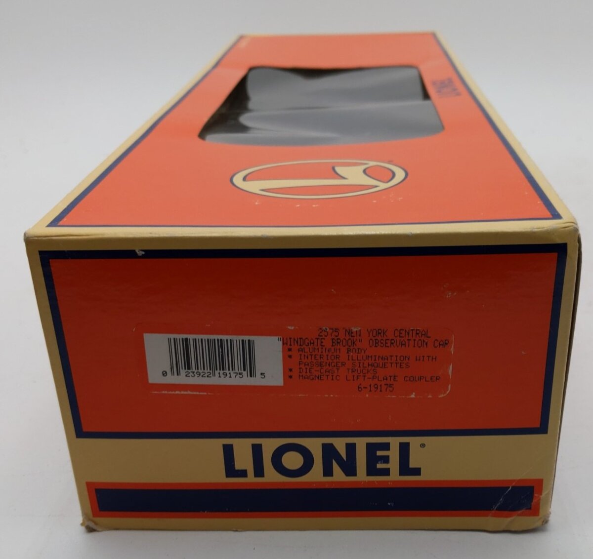 Lionel 6-19175 O Gauge NYC "Windgate Brook" Aluminum Observation Car #2575 LN/Box
