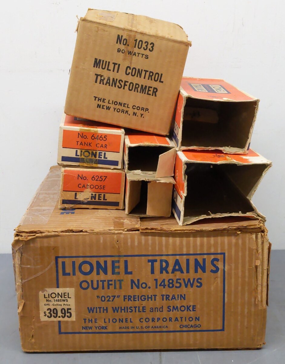 Lionel 1485WS Vintage O 2025 Steam Freight Set w/6466W,6462,6465,6257 VG/Box