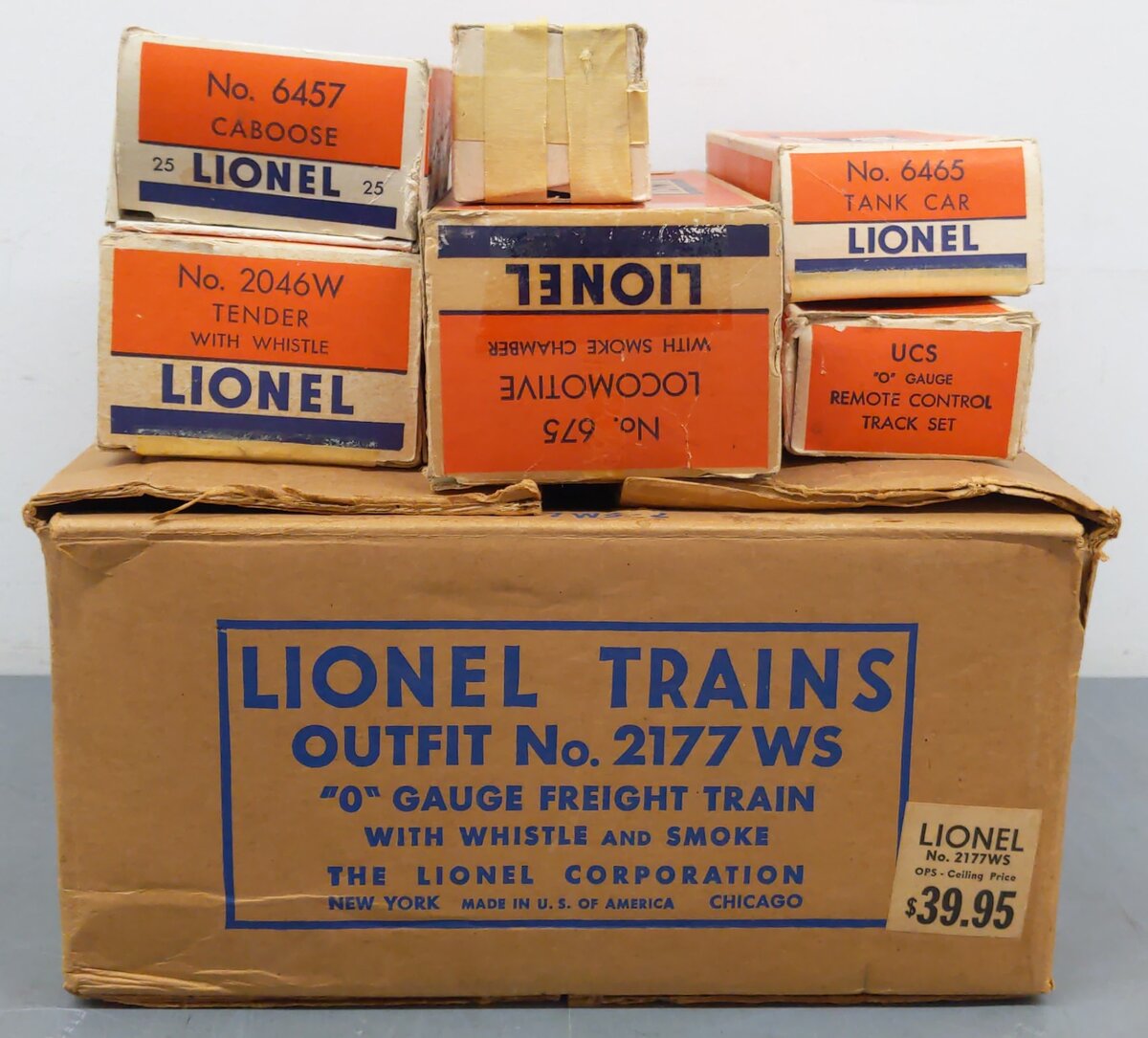 Lionel 2177WS Vintage O 675 Steam Freight Set w/2046W,6462,6465,6457 EX/Box