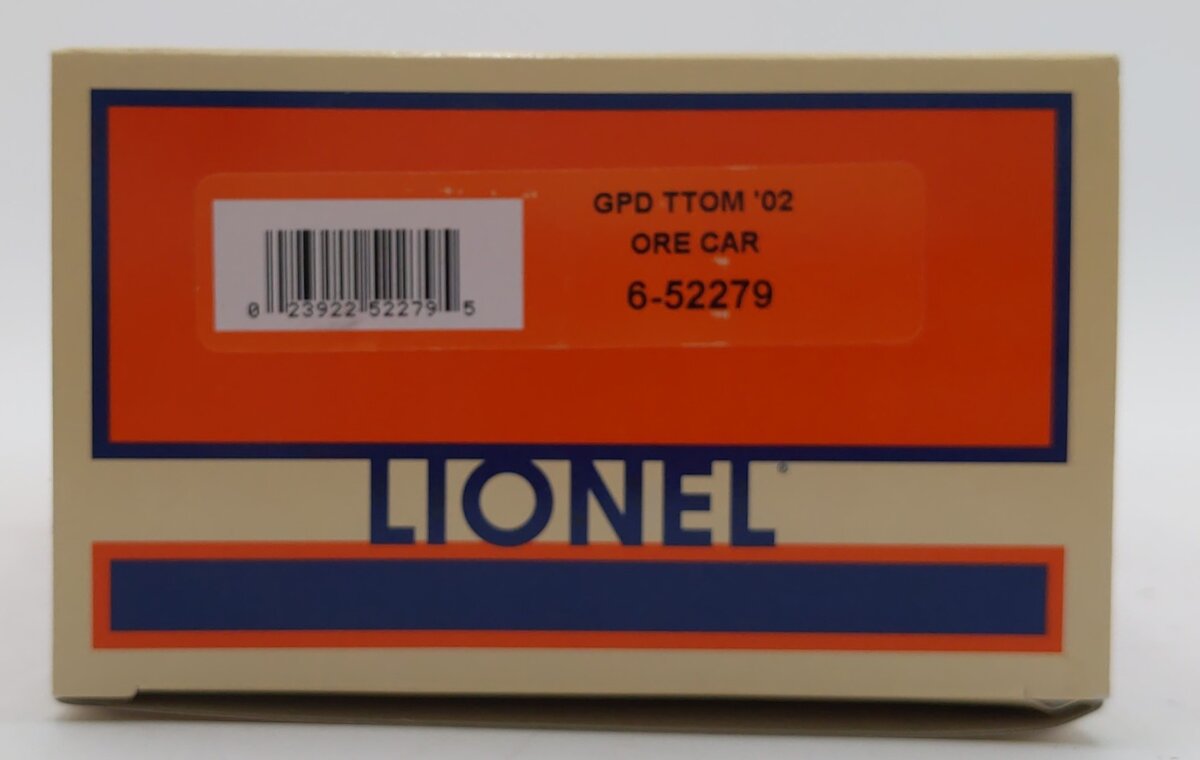 Lionel 6-52279 O Gauge GPD TTOM-2002 Ore Car w/Ore Load LN/Box