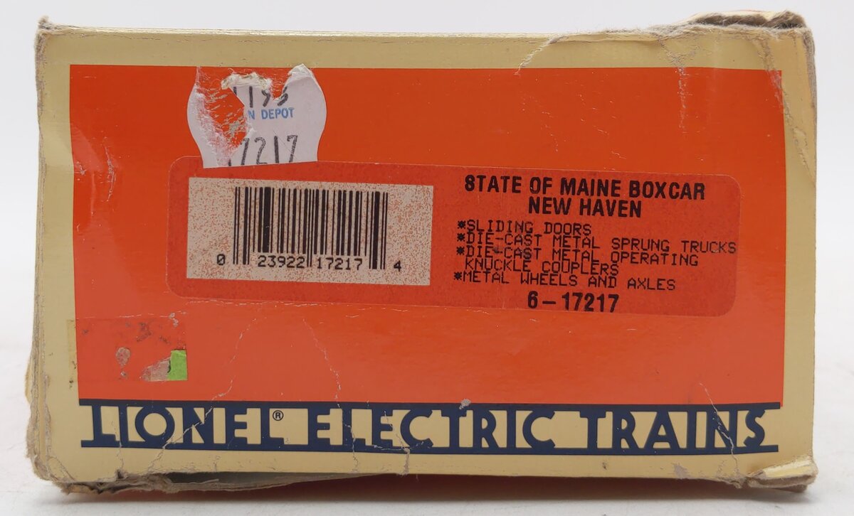 Lionel 6-17217 O Gauge State of Maine New Haven Boxcar #45003 LN/Box