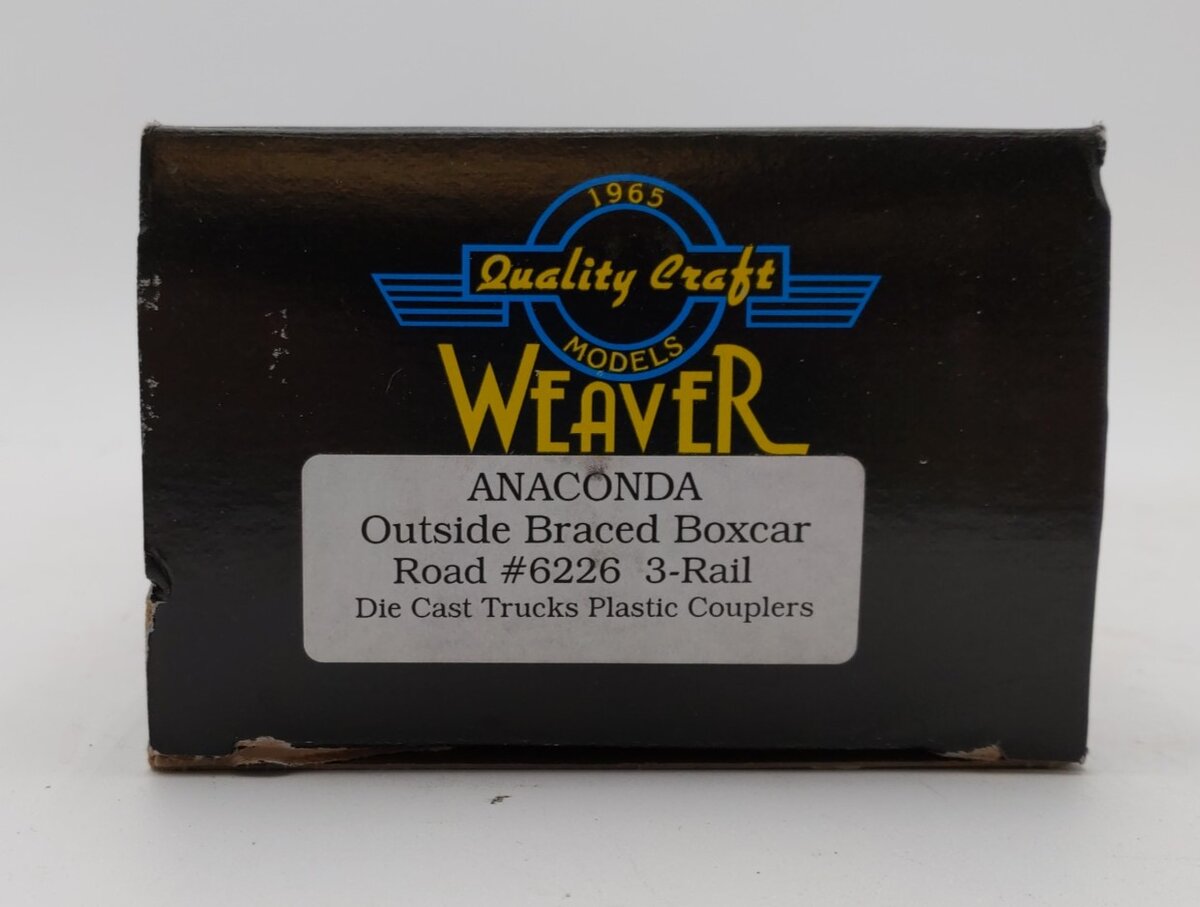 Weaver 6226 Anaconda Outside Braced Box Car (3 Rail) LN/Box
