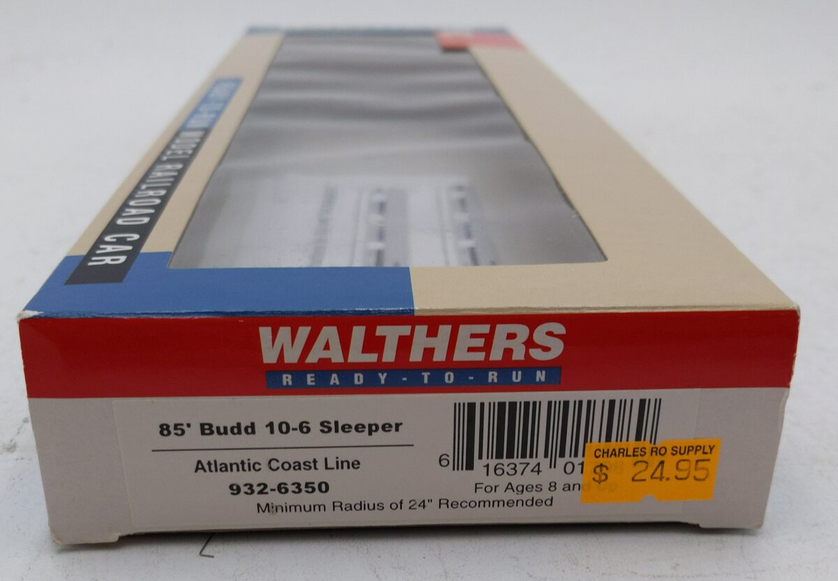 Walthers 932-6350 HO Scale Atlantic Coast Line 85' Budd 10-6 Sleeper