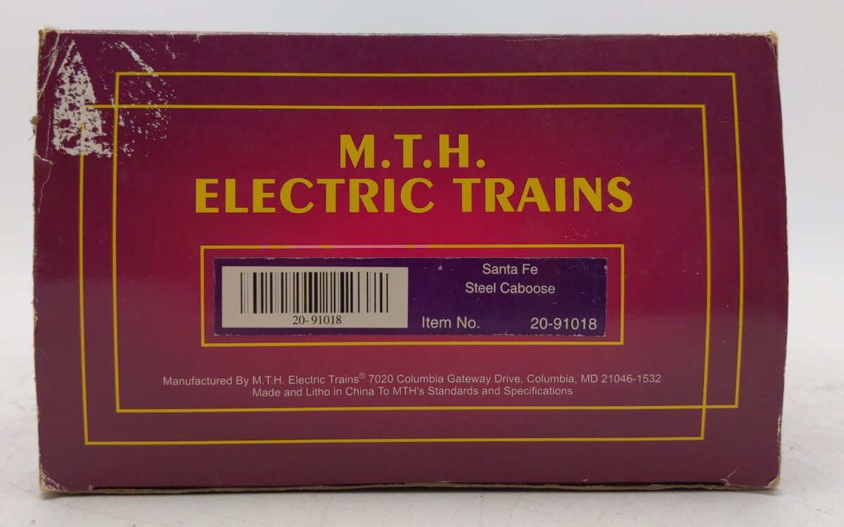 MTH 20-91018 O Gauge Red Santa Fe Steel Caboose #999600 LN/Box