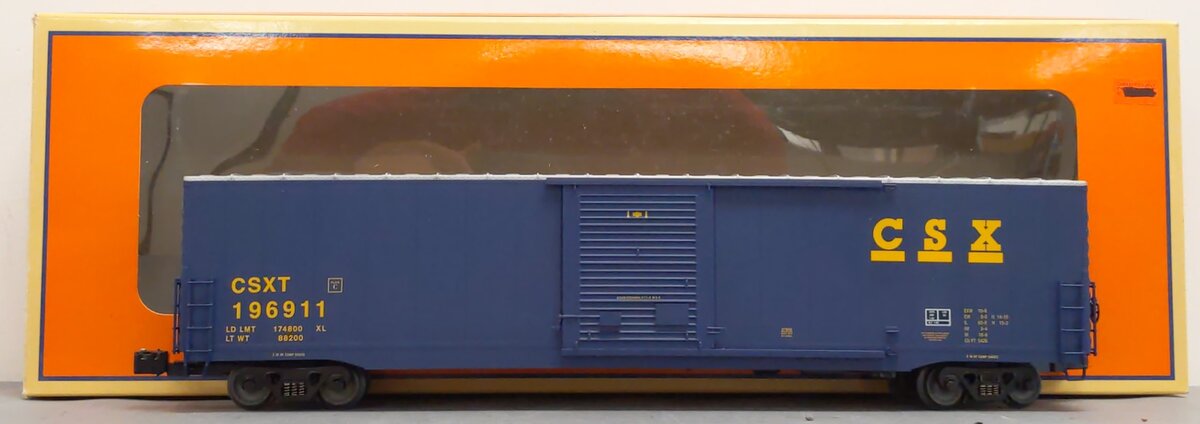 CHIEN　0604 Lionel 6-27850 O CSX 60' Boxcar #196911 LN/Box – Trainz