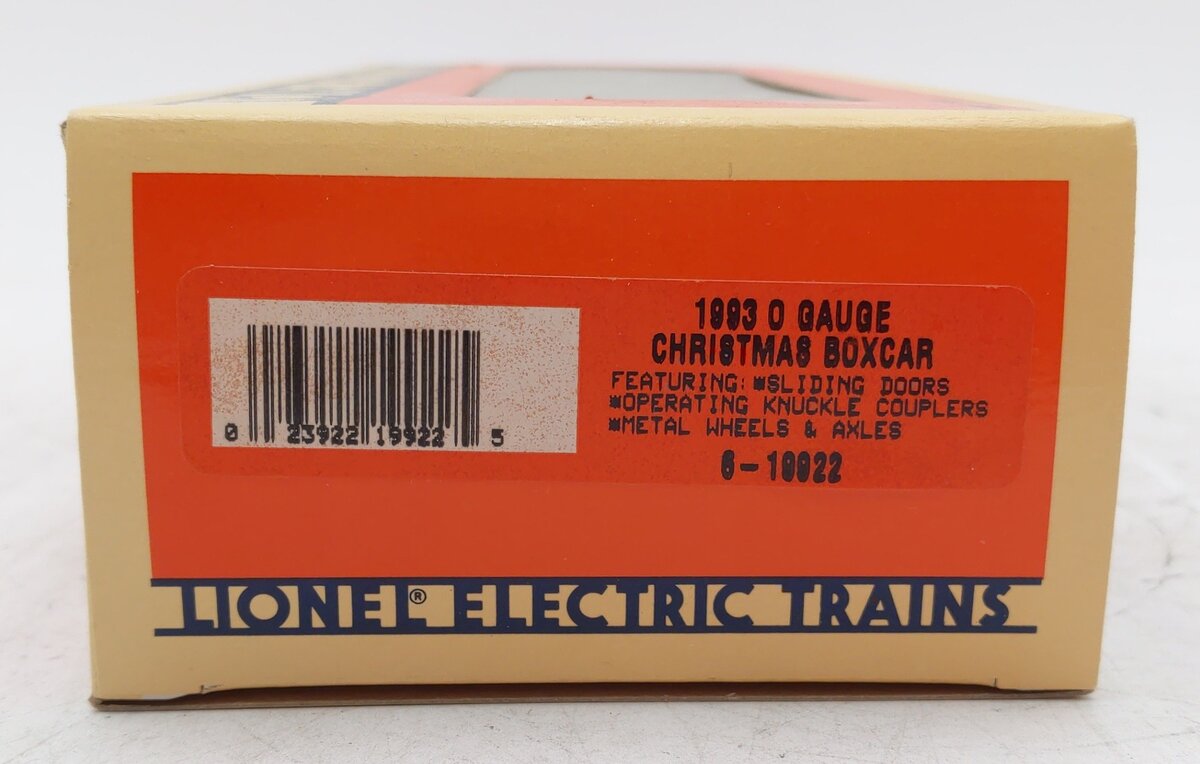 Lionel 6-19922 O Gauge 1993 Christmas Boxcar LN/Box