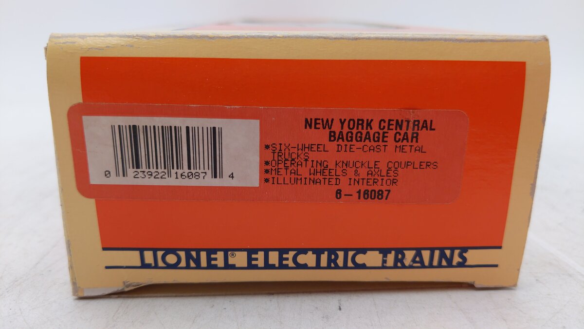 Lionel 6-16087 O Gauge New York Central Baggage Car LN/Box