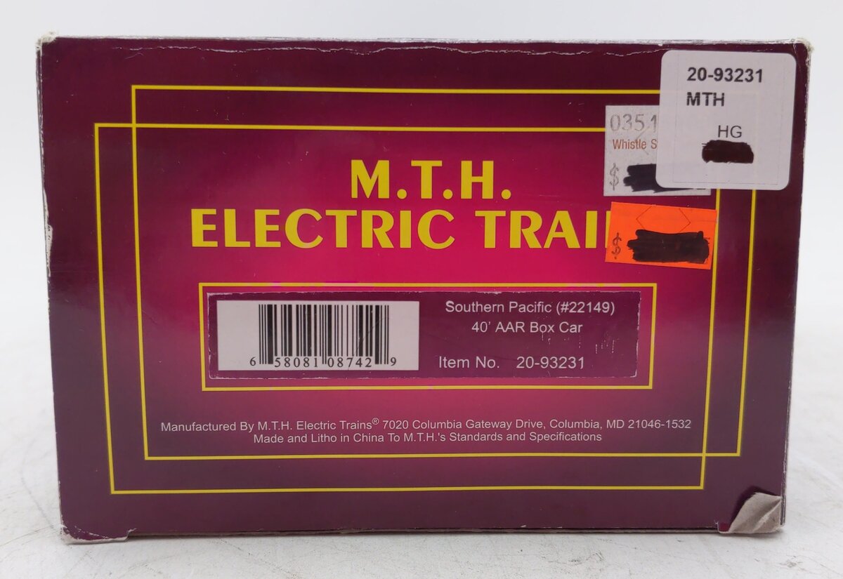 MTH 20-93231 O Southern Pacific 40' AAR Box Car #22149 NIB