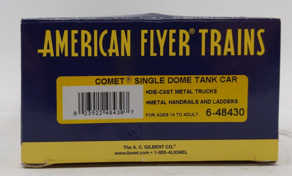 American Flyer 6-48430 S Gauge Comet® Single Dome Tank Car