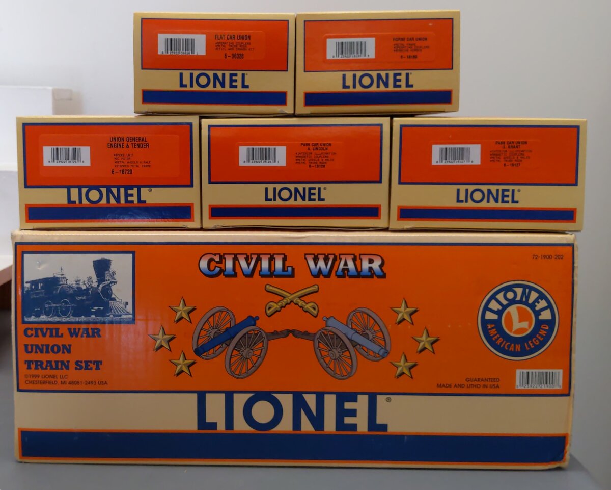 Lionel 6-21900 O Gauge Steam Civil War Union Train Set LN/Box