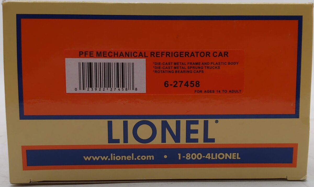 Lionel 6-27458 O Gauge Union Pacific Mechanical Refrigerator Car #457244