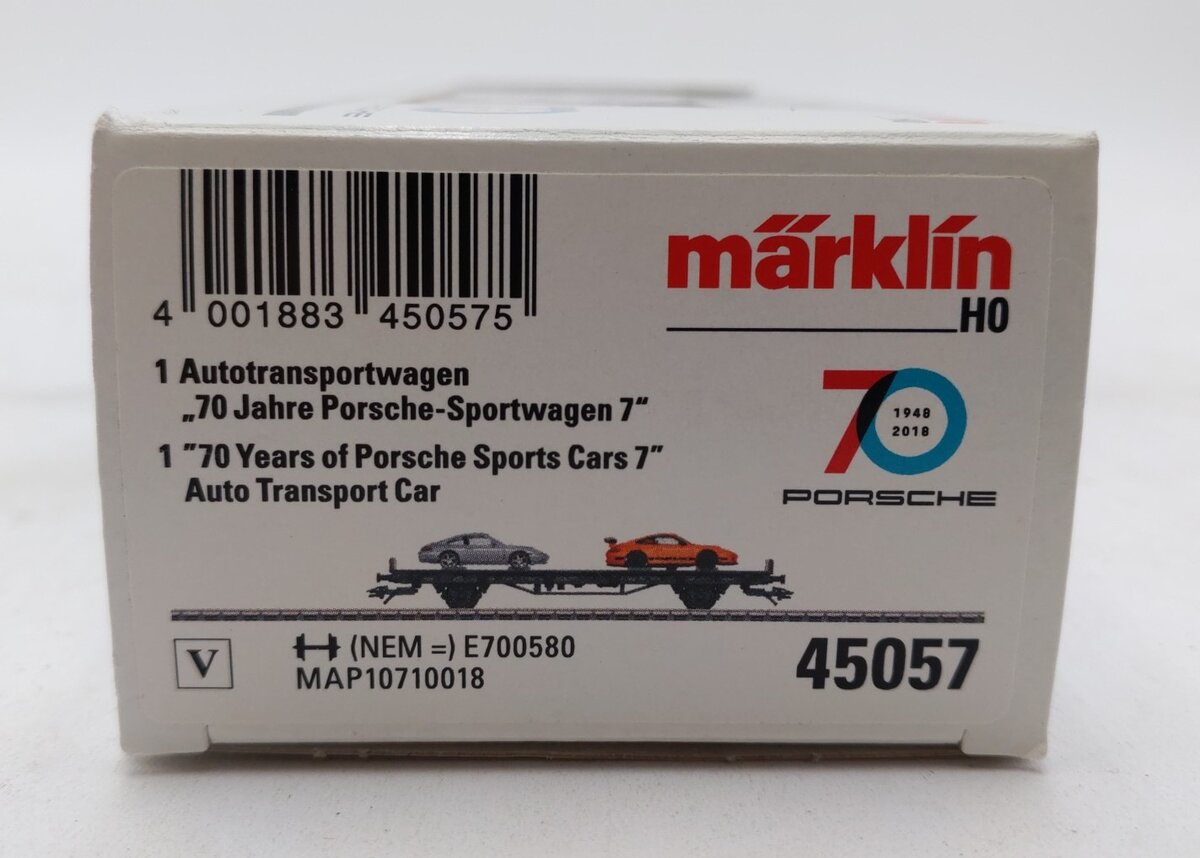 Marklin 45057 HO 70 Years of Porsche Auto Transport Flatcar #7